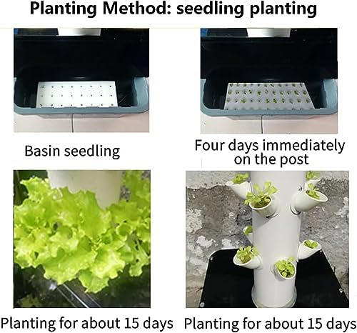 Hydroponics Tower Garden System - 30-Hole Aeroponic Growing Kit for Indoor Herbs, Fruits & Vegetables - Complete with Pump, Timer & Net Pots for Easy Gardening