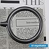 Raweao 5X Lampada con Lente di Ingrandimento da Tavolo, Ricaricabile con Lampada Lente da Tavolo, Lente Ingrandimento con Luce per Ricamo, Lettura, Cucito, Gioiellieri, Modellismo (Nero)