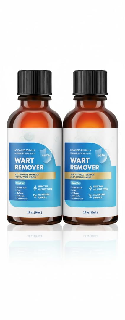 Advanced Formula Wart Remover Liquid 30ml – Fast Acting All-Natural Skin Treatment for Plantar Warts, Corns, Calluses & Common Warts – Maximum Strength Skin Care Solution (2, ML-30)-picture-12