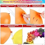 Amandir Glow in the Dark Party Decorations, 80S Disco Rainbow Balloon Arch Garland Kit with Foil Star UV Neon Luminous Fluorescent Balloons 9.8ft Streamer Garland for Back to 90S Prom Birthday Decor - Image 4