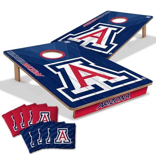 YouTheFan NCAA Arizona Wildcats 2’ x 3’ Wood Cornhole Game with Logo Bags
