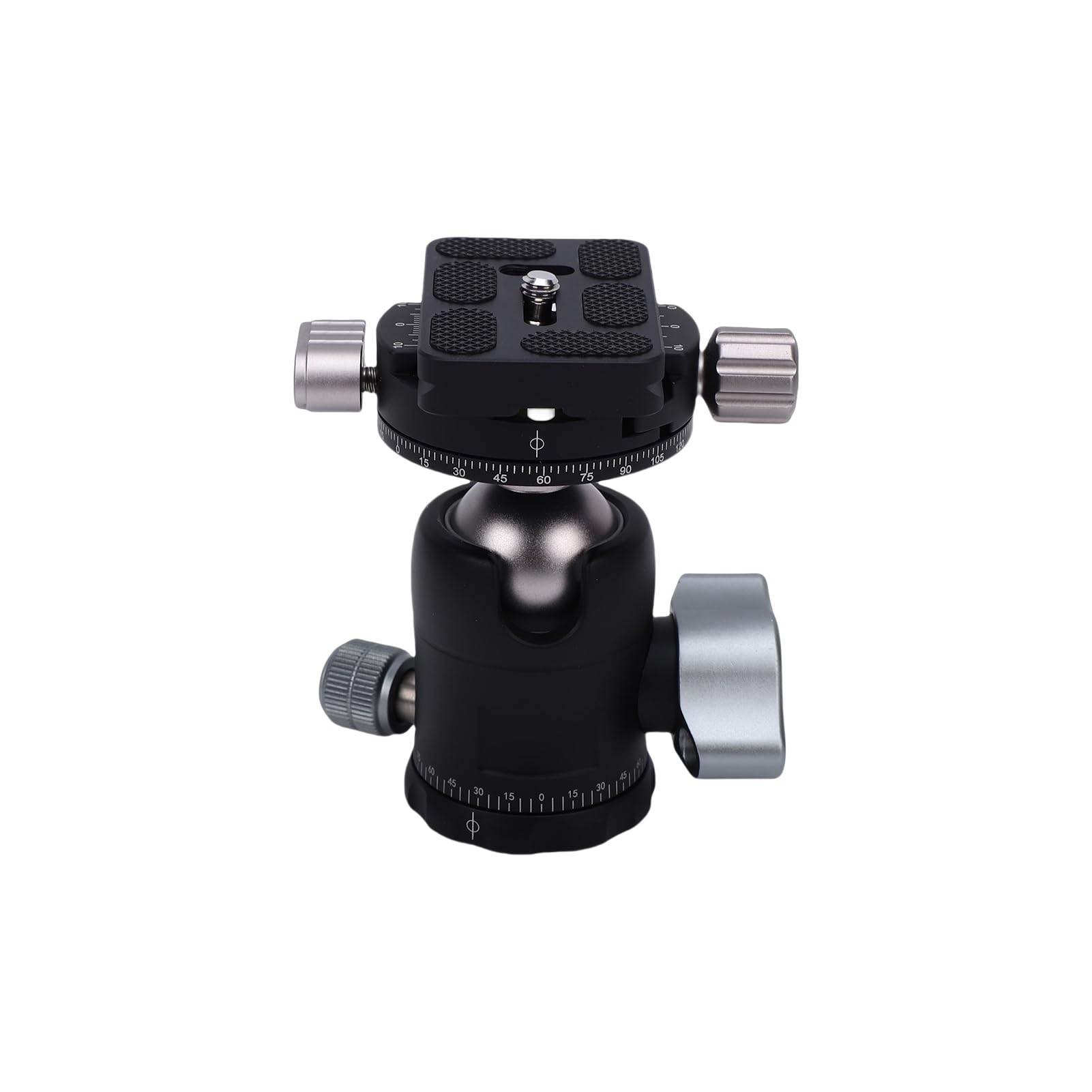 Testa a Sfera per Treppiede, Testa a Sfera Panoramica Rotante a 360°, a da 30 Mm con Piastra a Sgancio Rapido da 1/4" e Vite da 3/8", Ideale per DSLR, Videocamera, Treppiedi e Monopiedi,