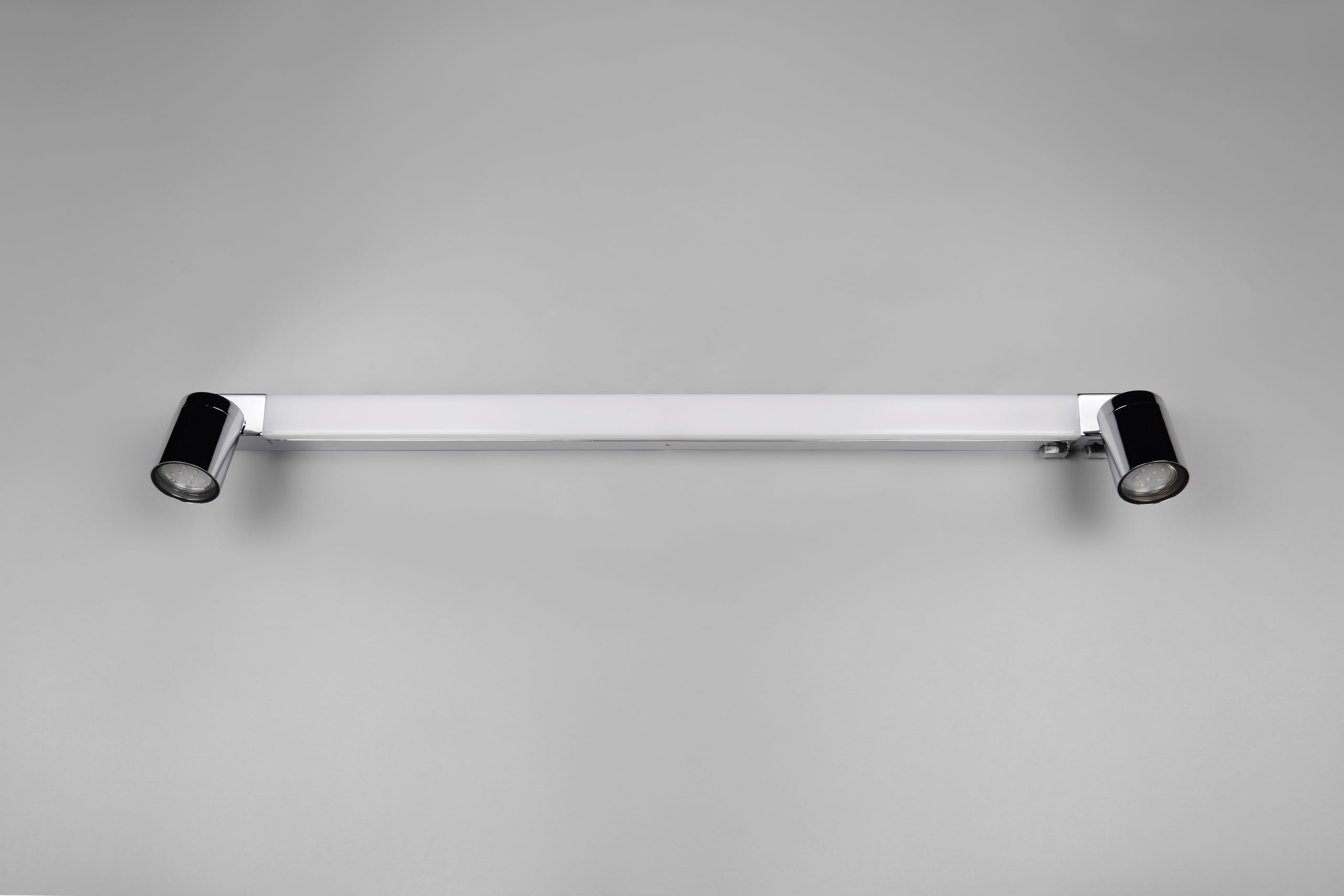 Trio Leuchten Lámpara de pared para baño LED ENRICO 281479306, metal cromado, LED de 9 vatios, excl. 2x GU10, color de luz ajustable