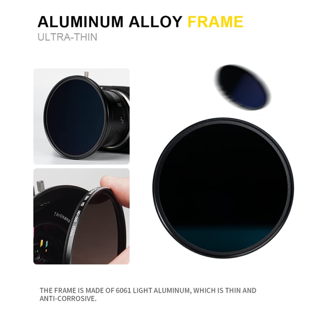 ICE CO Slim MC ND1000 Filter – Neutral Density 10 Stop, 16 Schichten Nano-Vergütung, Für Weitwinkelobjektive