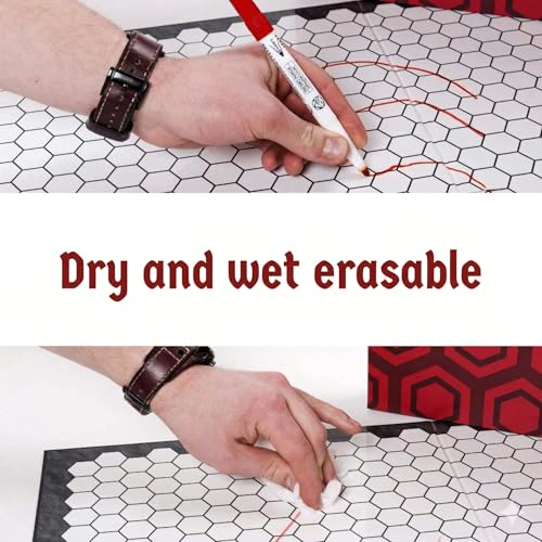 Hexers plansza do gry alternatywna mata Dungeons and Dragons D&D DnD Pathfinder RPG - 27''x23'' cale - składana i suchościeralna