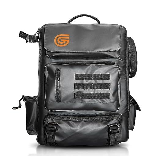 Guilt Free Gaming Ultimate Board Game Backpack - Perfect for Gamers, DND, and RPG Players | Removeable Dice Tray | Padded Back & Straps | Laptop Storage | Mini Foam Inserts