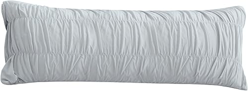 Miniatura 18 de Fundas de almohada con volantes de la Casa de la Reina, tamaño Queen, color blanco shabby, juego de 2, estilo granja, fundas de almohada francesas