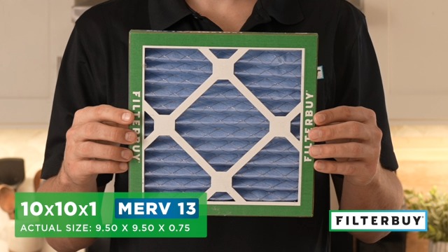 Image of Filterbuy 10x10x1 Air Filter MERV 13 Smoke & Allergy Defense (4-Pack)