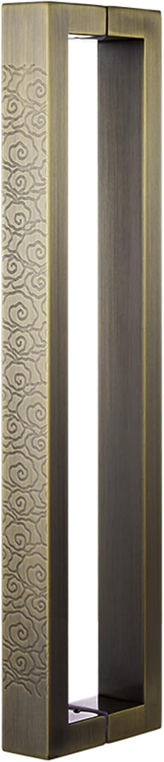 Rustic Heavy-Duty Stainless Steel Door Pull Handle for Interior/Exterior, 17in Red Copper Barn Door Handle, Commercial Sliding Push-Pull Hardware
