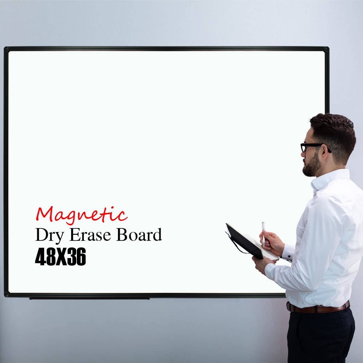 XBoard Whiteboard 48 x 36, White Board/Dry Erase Board with