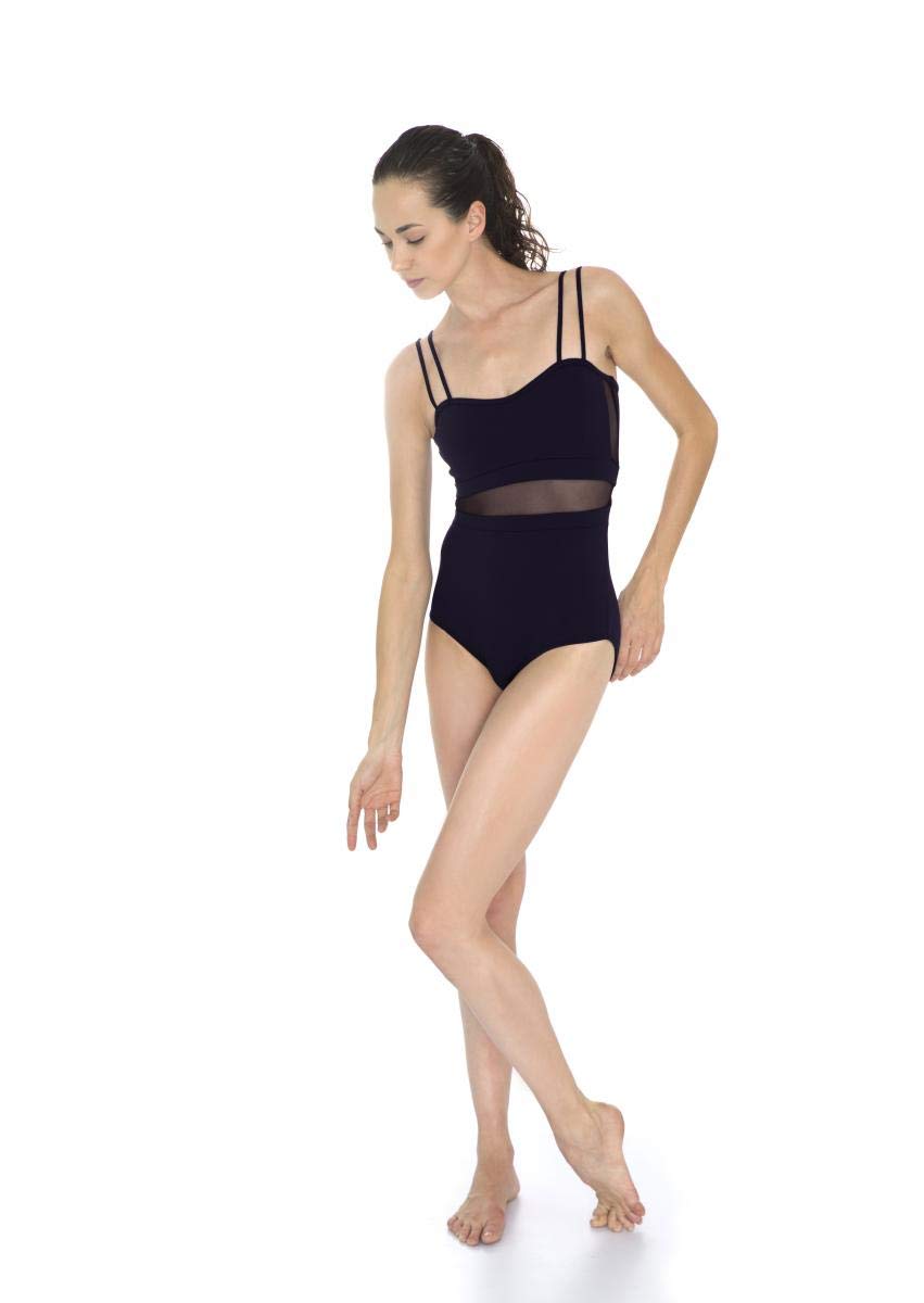 Mitzuko - Maillot de ballet para mujer con tirantes finos, color negro, talla S