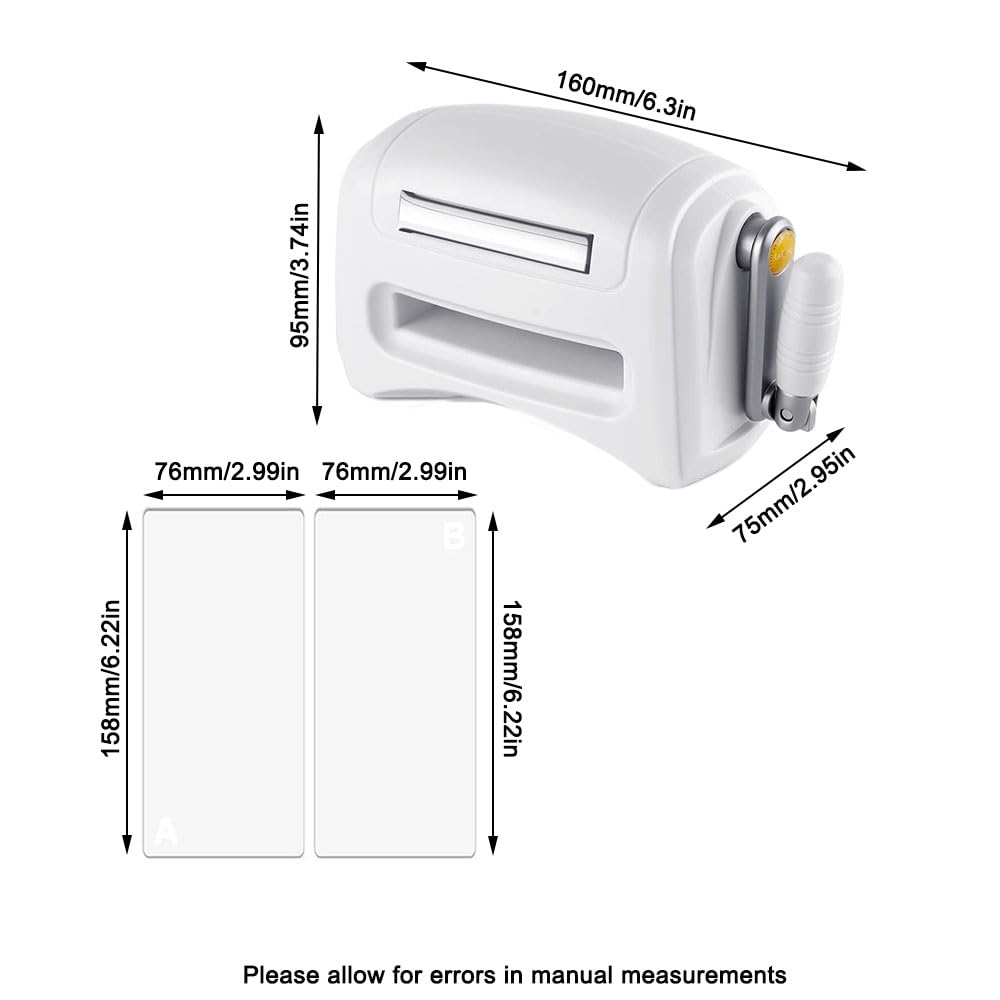 Stanzmaschine, Mini Prägemaschine für DIY Papier Karte Dekorative Handwerk Scrapbooking (Hellblau)