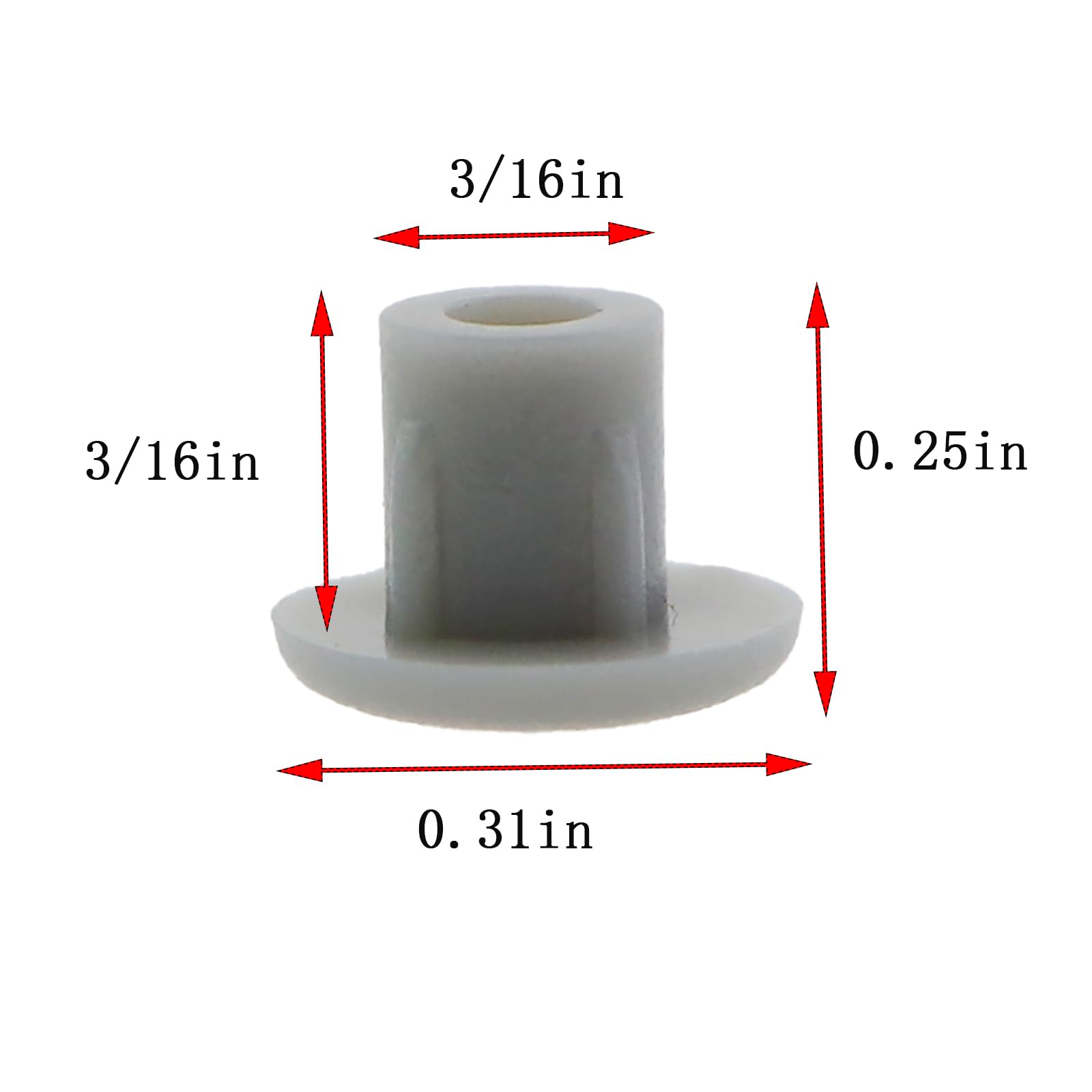 GZWZH 50pcs Plastic Hole Plug Plastic Hole Plugs 3/16inch Furniture Hole Plugs Screw Cover Furniture Decorative Covers for Cabinets Bookshelves