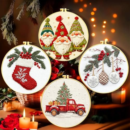 Zhenqing 11CT Stamped Cross Stitch Kit for Adults Beginners,