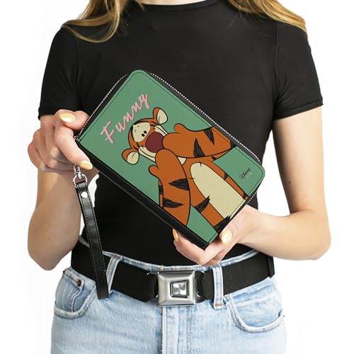 Buckle-Down Women's PU Zip Around Wallet Rectangle-Winnie The Pooh, 7.5"x4.5"4