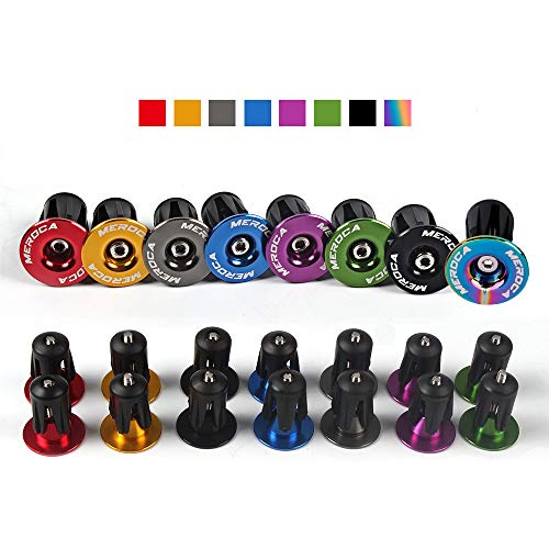 1 Pair Aluminum Bike Handlebar End Plugs, Expanding Locking Bar End Caps For Road Bike Mountain Bike Mtb Bmx Fixie, Bar End For Handlebar Grip (Red) #TOP6