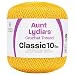 Coats Crochet Aunt Lydia's Crochet, Cotton Classic Size 10, Golden Yellow