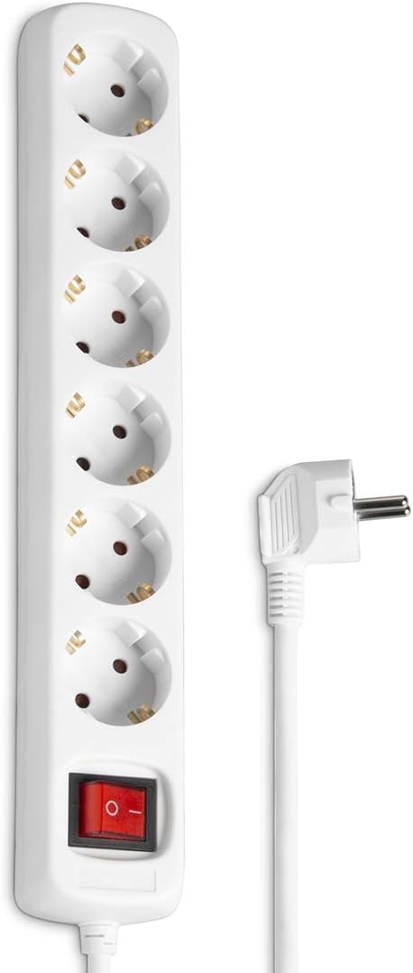 Hama Powersockets 6 plugs 5m White, 00108833 (5m White)