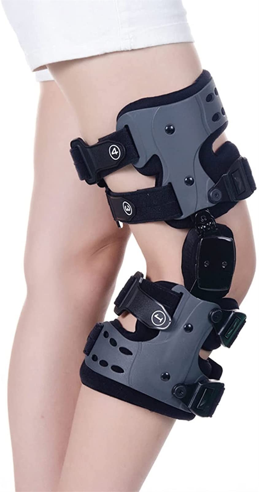 Inmovilizador De Rodilla Brace Compresión De Pierna De Rodilla, Envoltura De Soporte Estabilizador para ACL Hinchado MCL Tendón Lesión Atlética De Menisco Antideslizante Tamaño Universal