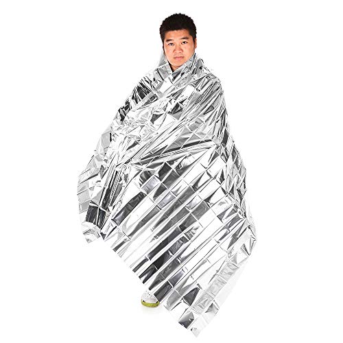 Cobertor de emergência, Andoer Cortina de isolamento de resgate de sobrevivência de manta de emergên