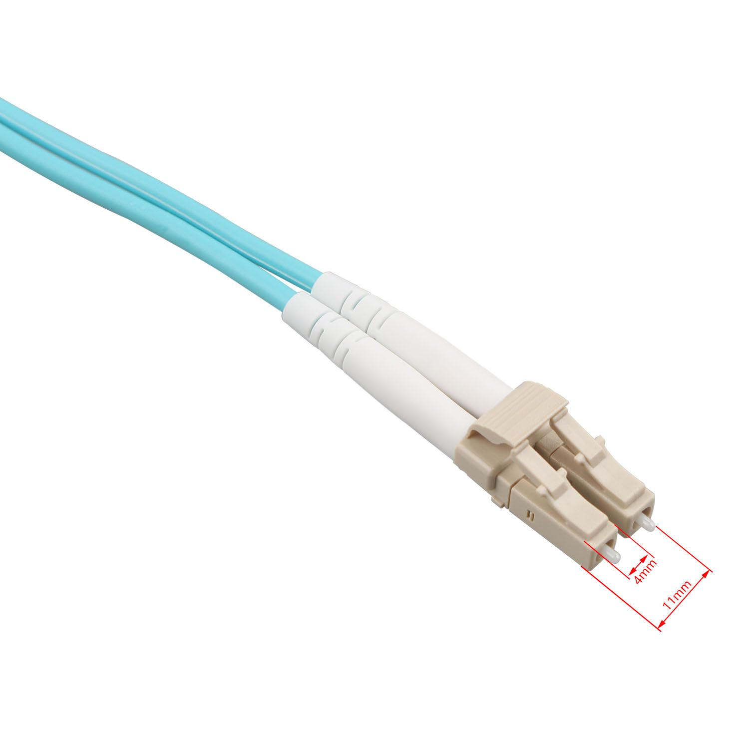 Cavo Fibra Ottica LC/UPC per LC/UPC OM3 Multimodale Duplex 50/125um Cavo Patch Fibra LSZH per 10Gb SFP+/SFP Transceiver, Media Converter (1M)