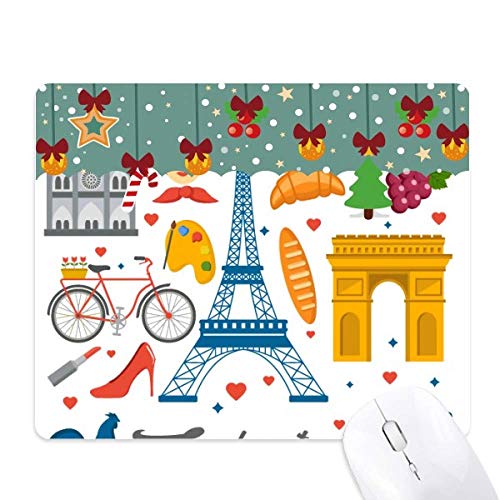 Tapis de souris France en caoutchouc pour bureau motif architecture