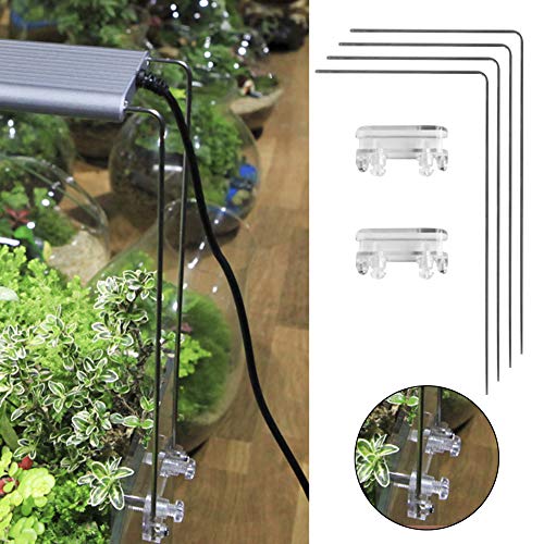 Fish Tank Aquarium Light Stand Kit, Aquarium Stand with Base Adjustable Length Fish Tank Lighting Holder Stainless Steel… - Image 5