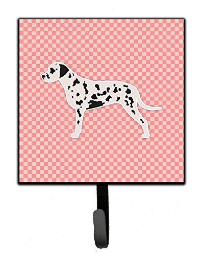 Dalmatian Checkerboard Pink Leash or Key Holder