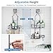Joqixon Shower Caddy, Upgraded Extended Length Shower Caddy Over Showerhead No Blocking to Showerhead, Rustproof Bathroom Organizers and Storage with Hooks Shampoo Soap Holder, Large Hanging Caddy