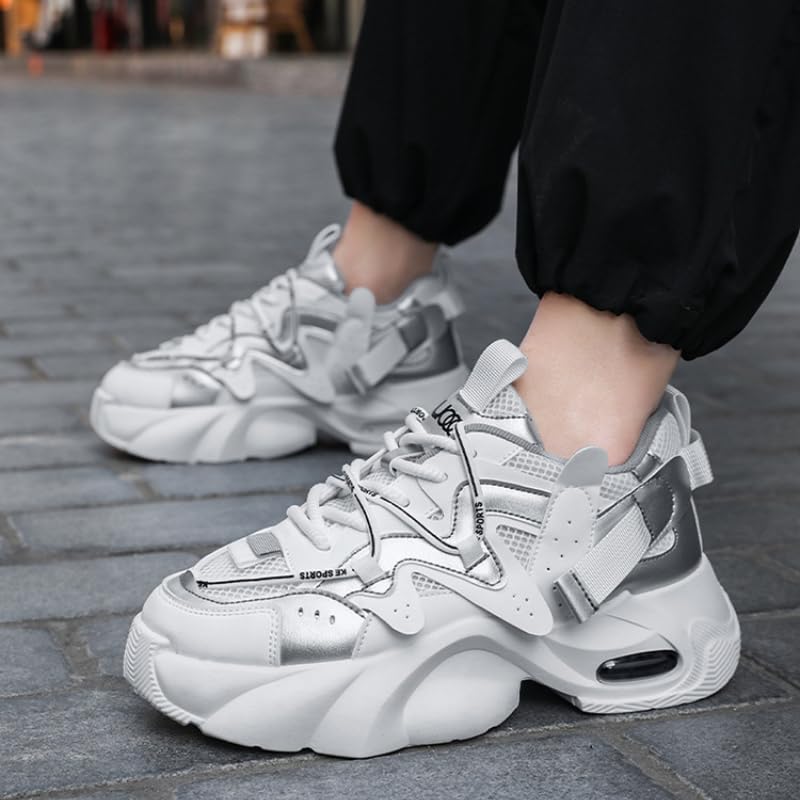 Men's Casual Sneakers Thick Sole Chunky Shoes Lightweight Comfortable Walking Shoes Fashion Athletic Tennis Shoes3