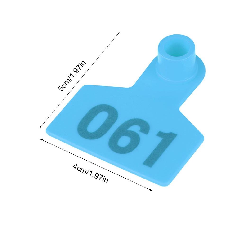 100 pz/Set Marchi Auricolari 1-100 Numero plastica Marchio Auricolare Bestiame bovino Mucca Marchio Auricolare Marchio Animale per capre suini maiali Mucche bovini Vitello