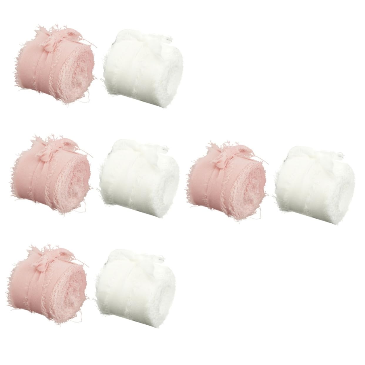 Ruban en satin bleu pour cheveux avec pompons et rouleaux décoratifs