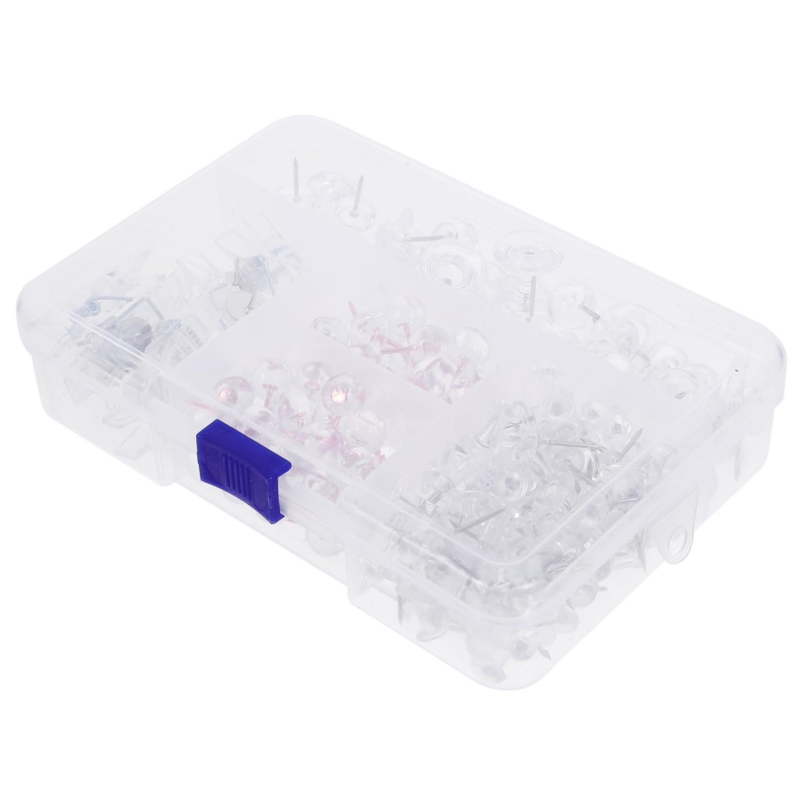 OSALADI 4 Boîtes Broche de Bureau punaises décoratives Effacer Les punaises Couleur de Bulletin Panneau de liège Utilisation Quotidienne à tête Ronde Broches Plastique
