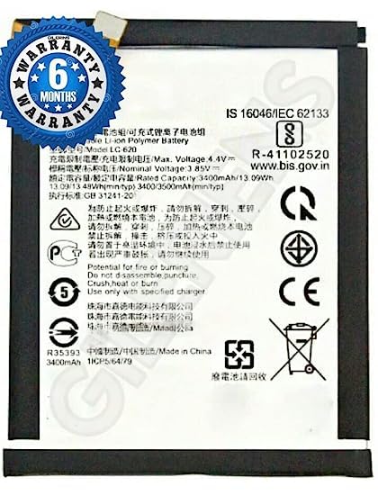 Image of Original LC620 Battery for Nokia 6.2 /7.2 TA-1198 TA-1200 TA-1196 TA-1201 TA-1187 TA-1193 TA-1178 (3500mAh) Battery with 6 Month Warranty *****(P16)