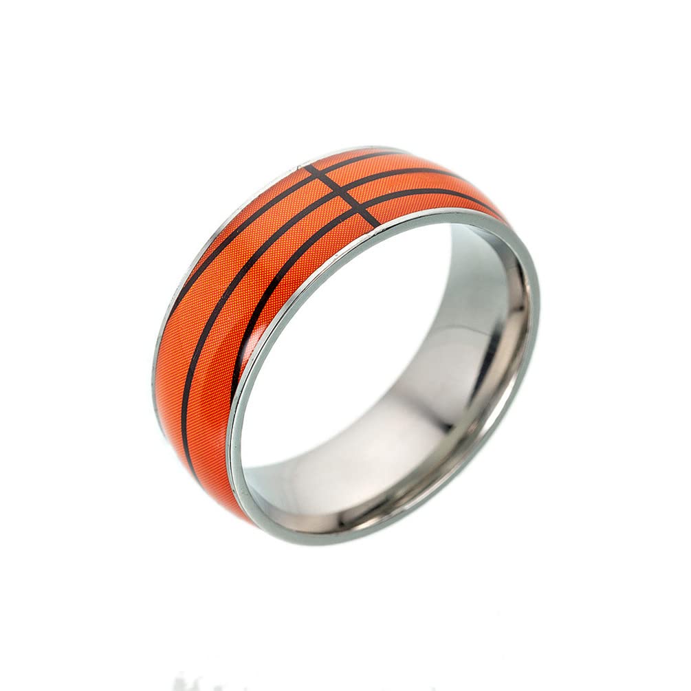PAMTIER Unisex Spinner Unique NBA Basketball Baseball Rugby Soccer Ring