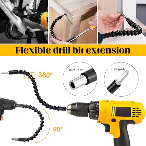 Oneroomone 13 Pieces Adapter for Angle Screwdriver 105 Degree Angle Drill Adapter Hex, Angle Screwdriver Attachment - Image 4