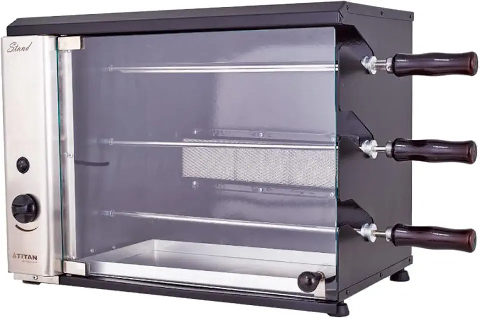 Churrasqueira a Gás de Bancada para 3 Espetos Stand GN 127V - Titan Eletro