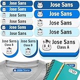 ✅ 𝗣𝗔𝗖𝗞 𝗗𝗘 𝟭𝟲𝟱 𝗘𝗧𝗜𝗤𝗨𝗘𝗧𝗔𝗦para ropa y objetos: 75 termoadhesivas PARA ROPA ideal para marcar toda la ropa y telas + 90 etiquetas escolares adhesivas para objetos, con gran variedad de tamaños (indicados en la imagen del producto) para usar según la necesidad, ideales para marcar todos los objetos y material escolar o de guardería guarderia, como lapices lápices, colores, libretas, cuadernos, fiambreras