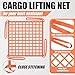YATOINTO Cargo Lifting Net 6.56'x6.56', Lifting Net Straps for Hoist 4500lbs Load Capacity, Nylon Sling Hoisting Net 15CM Square Hole for Construction Rigging Moving Towing Hoisting Unloading