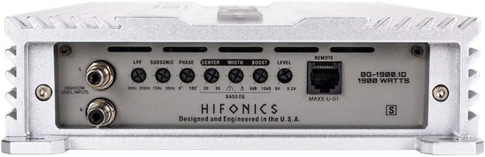 Hifonics BG-1900.1D Brutus Gamma Monoblock Amplifier rear panel controls