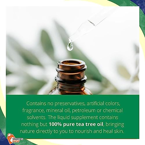 Tea Tree Essential Oil 100% Pure Australian, Perfect For Aromatherapy And Relaxation By Spring Valley + Includes Venancio’sfridge Sticker (2 Fl Oz (60Ml)) #TOP5