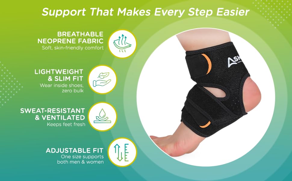 Asmofit Ankle Support Compression Brace for Injuries | Ankle Band For Men & Women, Ankle Protection Guard Helpful In Pain Relief and Recovery | Adjustable Support Brace for Foot Care & Foot Swelling - Image 3 thumbnail
