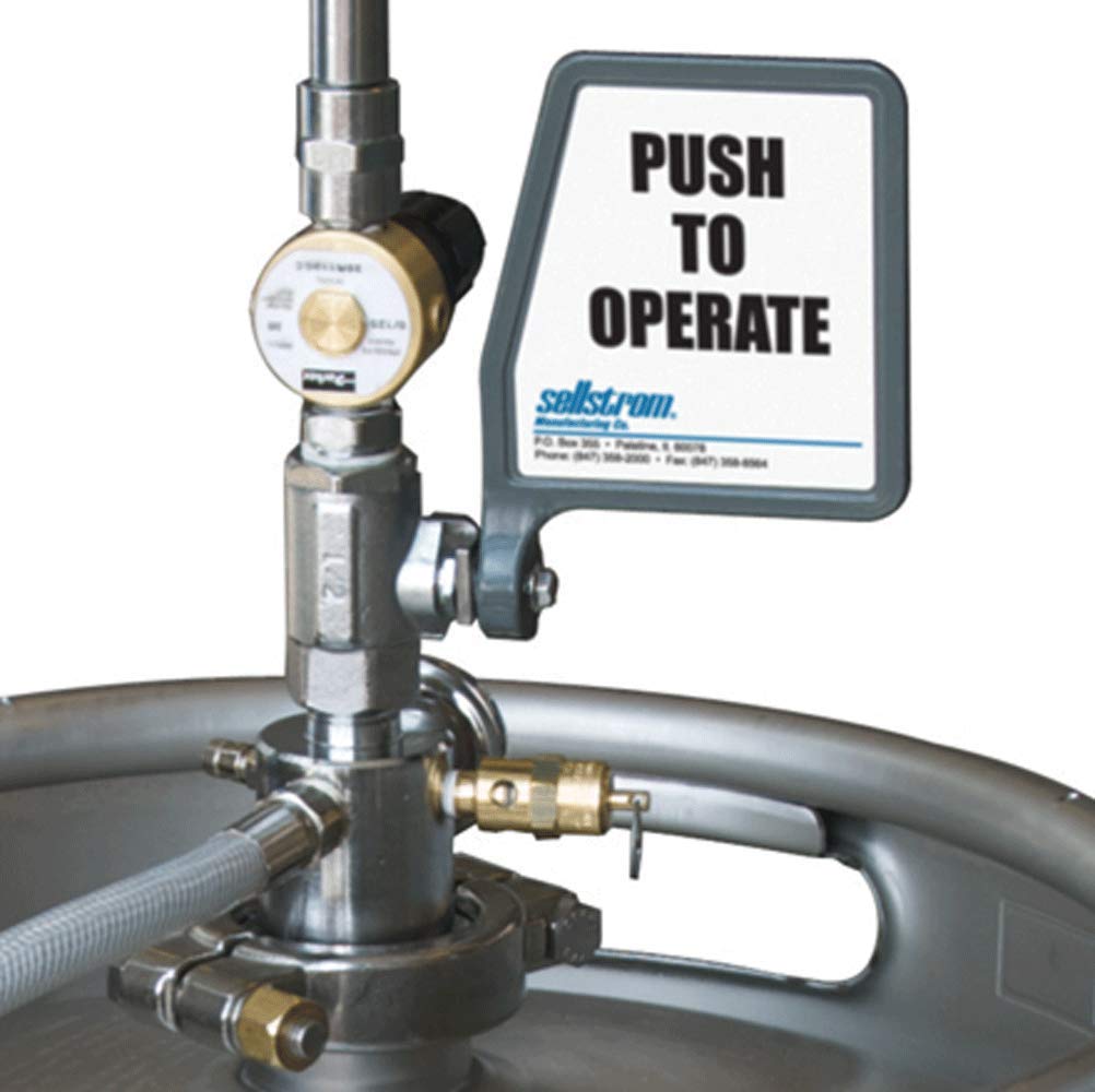 Sellstrom Portable Pressurized Eye Wash Station, Drench Hose Unit, Stainless Steel, 15 Gallon, Gray, S90315