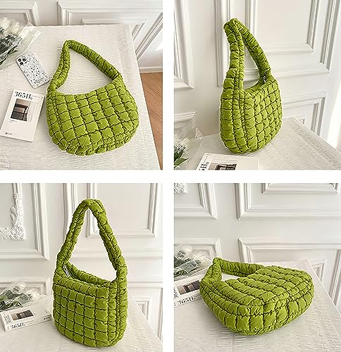 Image of Quilted Tote Bag for Women Puffer Bag Lightweight Padding Shoulder Purse Hobo Bags Satchel Handbag Cloud Bags with Zip 2026