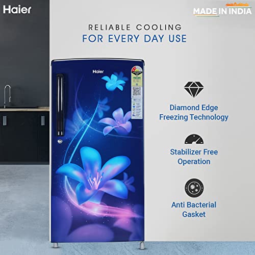 Image of Haier 175 L 2 Star Direct Cool Single Door Refrigerator Appliance (2023 Model, HED-182ME-N, Marine Erica)
