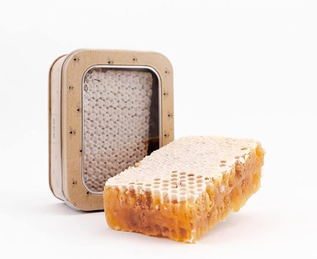 Raw Scottish Heather Honeycomb from The Scottish Bee Company 200g - Raw Honeycomb Naturally Cut Once a Year Direct from the Beehives