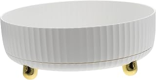 White PP Desktop Storage Box for Cosmetics and Skincare Organization | Large Capacity, Firm Structure Design, Wear Resistant Build, Stable Desktop Placement for Tidy Vanity Use