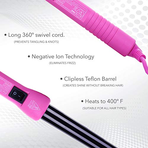 HerStyler Grande Pink Curling Iron & Forever Flat Iron miniatura 4