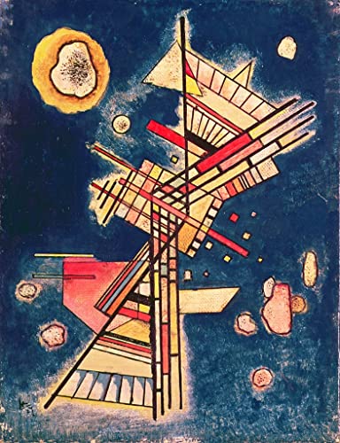 Toile art mural Kandinsky peinture à l'huile pour salon moderne 60x90cm