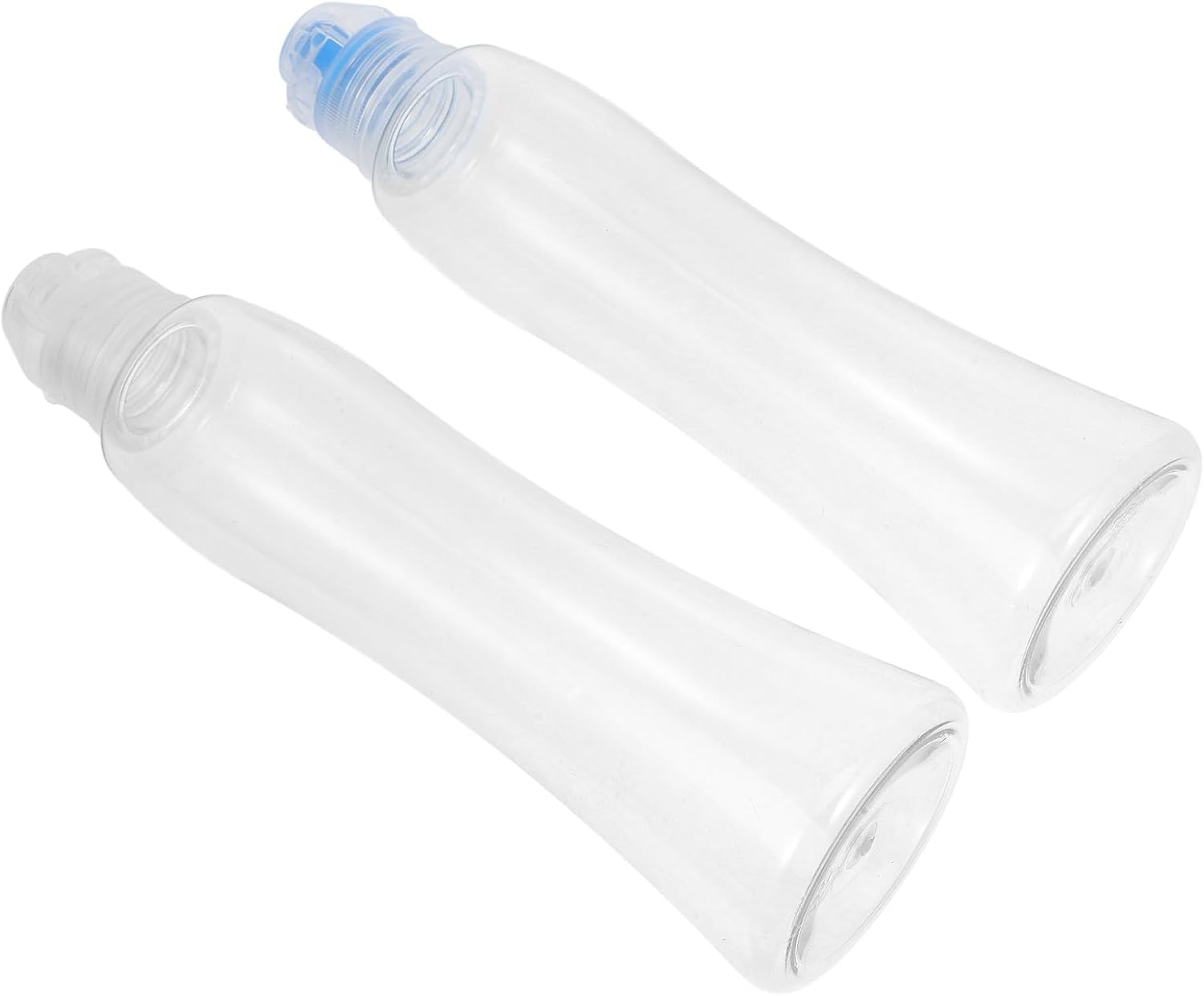 Garneck 4pcs Refillable Honey Dispenser Bottles 380g Mini Squeeze Containers with Blue and Caps, Travel-friendly Condiment Bottles for Ketchup, Sauces, and Oil